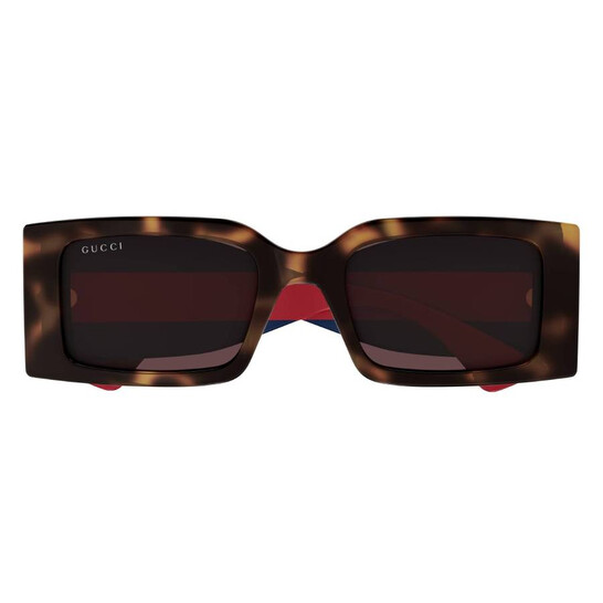 Gucci Red Rectangular Ladies Sunglasses GG1860S 002 52