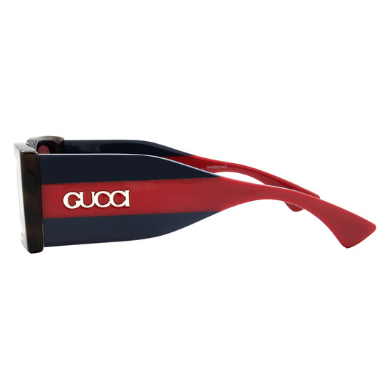 Gucci Red Rectangular Ladies Sunglasses GG1860S 002 52 - 546x546 Image #3