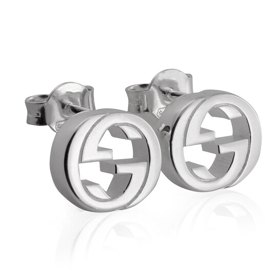 【Gucci】ピアス Interlocking G Silver Pierce Gucci Silver interlocking G earrings YBD356289001 - Jewelry