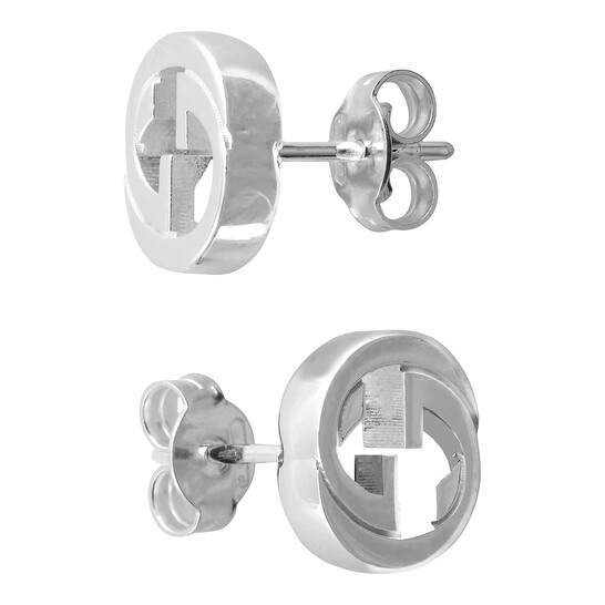 【Gucci】ピアス Interlocking G Silver Pierce Gucci Silver interlocking G earrings YBD356289001 - Jewelry