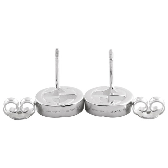 【Gucci】ピアス Interlocking G Silver Pierce GUCCI piercing for both ears Interlocking G mark silver