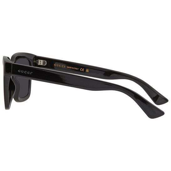 サングラス Gucci Sunglasses GG0001SN 002 Horn-Rimmed Square Gucci Sunglasses GG0001SN 002 Black and Green With Red