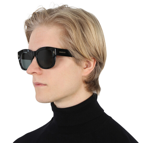 GUCCI グッチ サングラス GG1110S-001 Black Amazon.com: Gucci GG1110S Shiny Black 1 One Size : Clothing