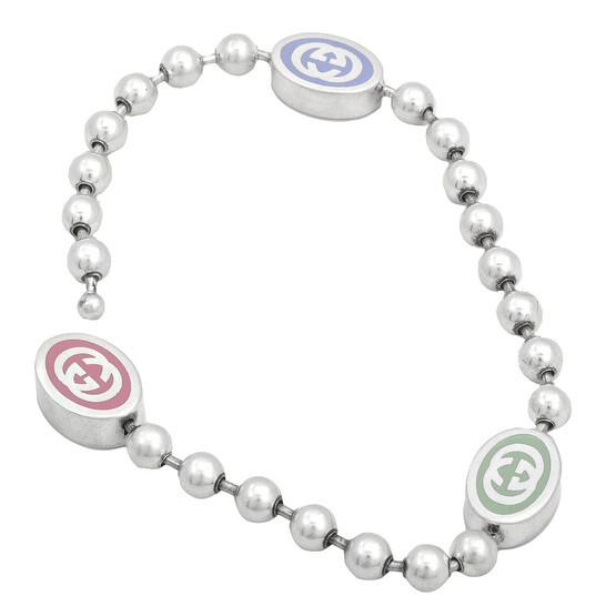 GUCCI★素敵！Sterling Silver Boule Bracelet Gucci Sterling Silver Boule Chain Bracelet 17cm