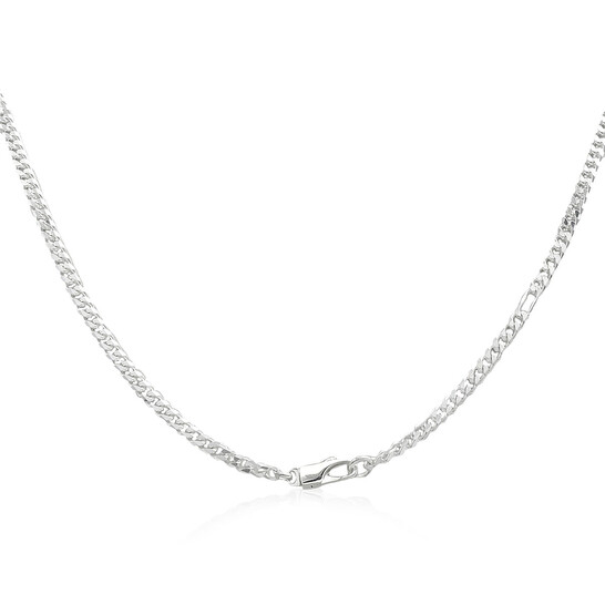 Gucci Sterling Silver Diagonal Interlocking G Necklace