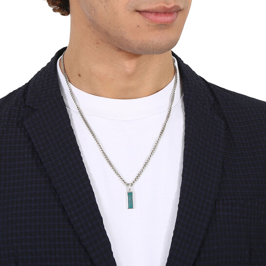 ⭐︎ Gucci Unisex 925-Sterling Sterling Silver Green Necklace
