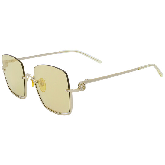 新品 正規品 GUCCI グッチ　 サングラス GG1279S　006 Gucci Yellow Square Ladies Sunglasses GG1279S 006 54