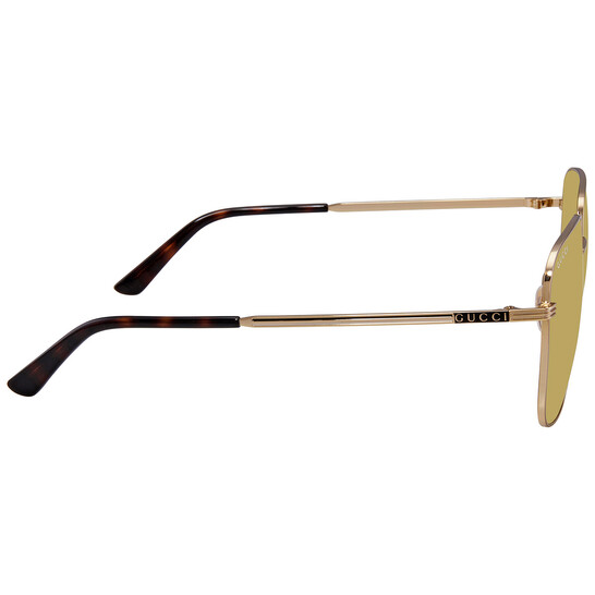 Gucci Yellow Square Men's Sunglasses GG0987SA 004 60