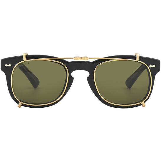Gucci Yellow With Green Clip On Sport Unisex Sunglasses