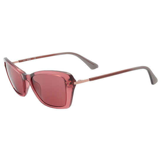 Guess Burgundy Cat Eye Ladies Sunglasses GU7654 69S 52  display picture 2