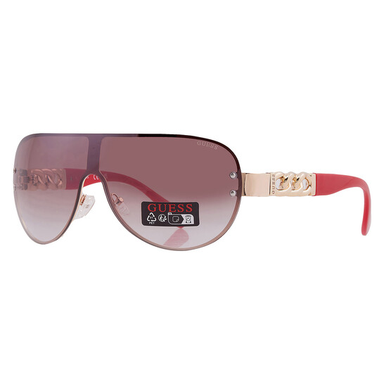 Guess Factory Brown Gradient Shield Ladies Sunglasses  display picture 3