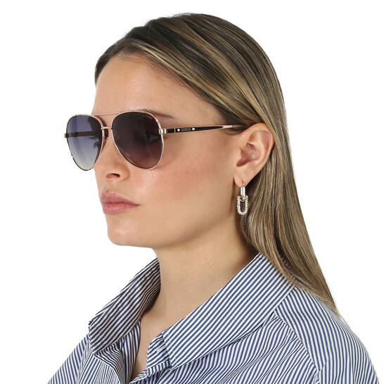 Guess Factory Gradient Blue Pilot Ladies Sunglasses GF6181  display picture 3