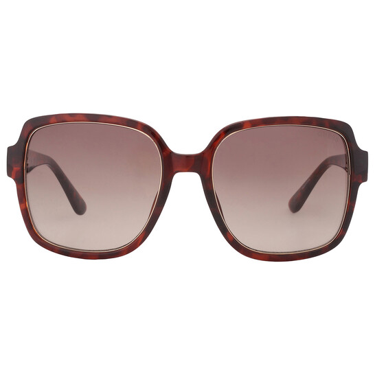 Guess Factory Gradient Brown Square Ladies Sunglasses GF6180  display picture 2