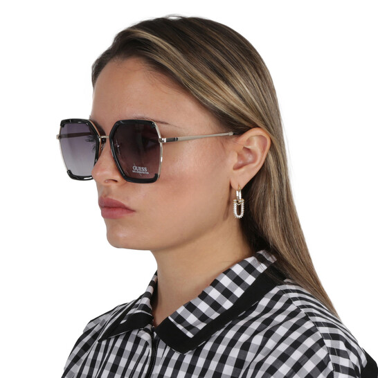Guess Factory Smoke Gradient Butterfly Ladies Sunglasses GF0418