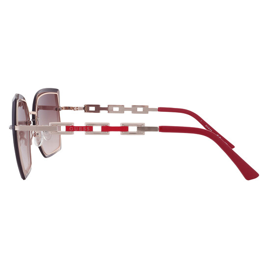 Guess Sunglasses GO00042-32B-62 New with tags Guess GO00042 32B Gold Red Crystals Gradient Rimless Luxury  main image 2