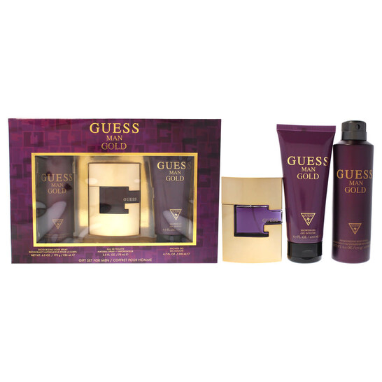 Guess Gold by Guess for Men Pc Gift Set EDT Spray,