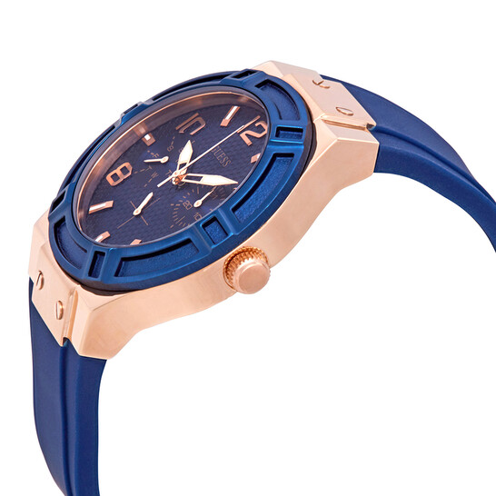 Guess Jet Setter White Dial White Rubber Strap Watch for Women - W0564L1