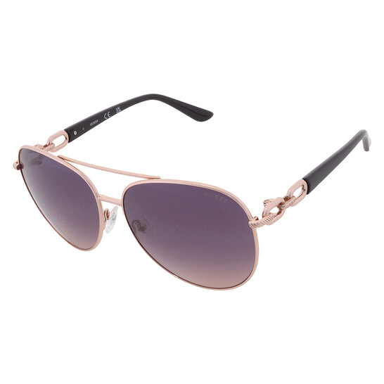 Guess Purple Gradient Pilot Ladies Sunglasses GU00158 28B 61  display picture 2