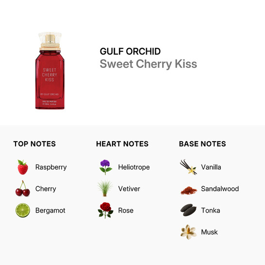 Gulf Orchid Ladies Sweet Cherry Kiss EDP Spray 3.4 oz Fragrances