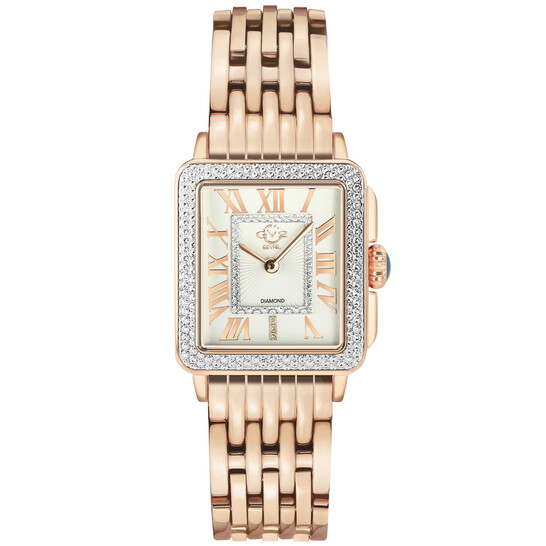 GV2 by Gevril Padova Quartz Diamond White Dial Ladies Watch 12310B - 546x546