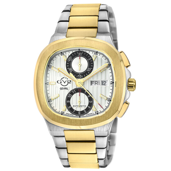 Gv2 By Gevril Potente Chronograph Automatic White Dial Men's Watch