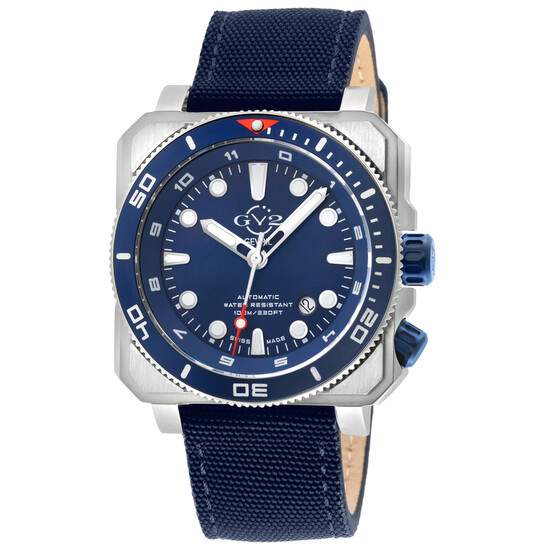 Gv2 By Gevril XO Submarine Automatic Blue Dial Men's Watch 4542