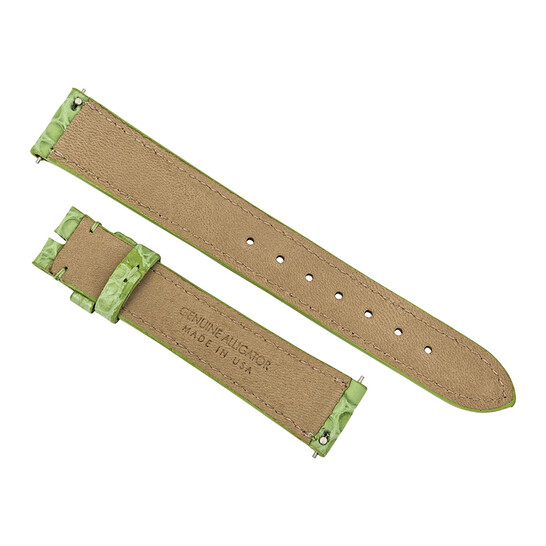 Hadley Roma 16 MM Matte Lime Green Alligator Leather Strap Hadley Roma 16 MM Matte Lime Green Alligator Leather Strap - 546x546 Image #2