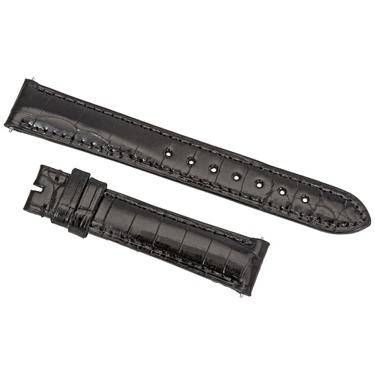 Hadley Roma 16 MM Shiny Black Nile Crocodile Leather Strap - 546x546