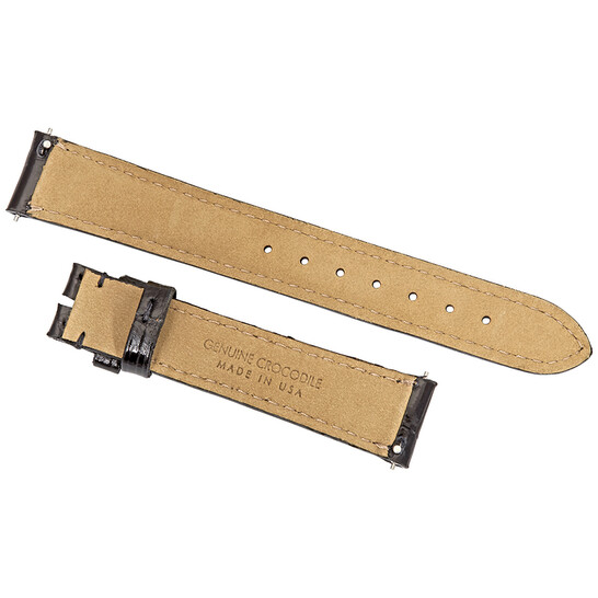 Hadley Roma 16 MM Shiny Black Nile Crocodile Leather Strap - 546x546 Image #2