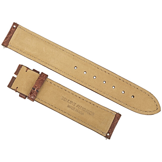 Hadley Roma 18 MM Matte Brown Alligator Leather Strap - 546x546 Image #2