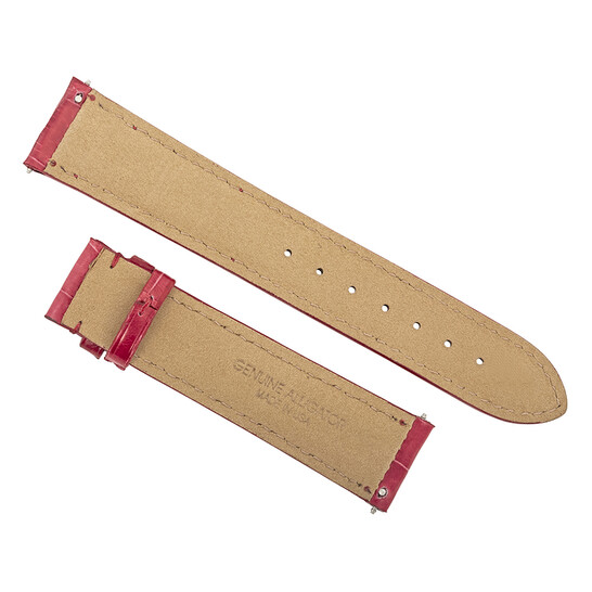 Hadley Roma 20 MM Shiny Red Alligator Leather Strap - 546x546 Image #2