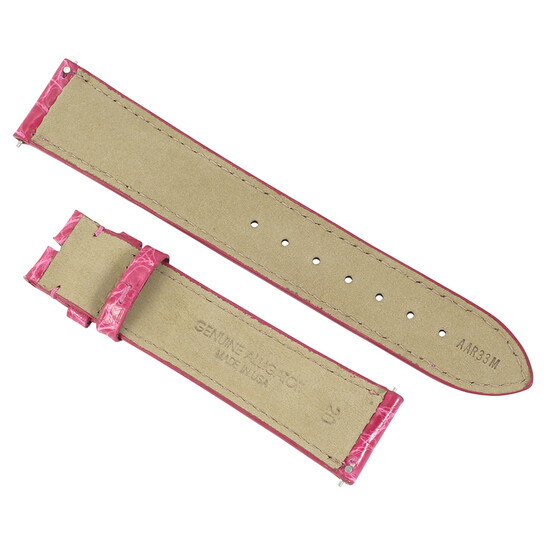 Hadley Roma 20MM Hot Pink Alligator Leather Strap - 546x546 Image #2