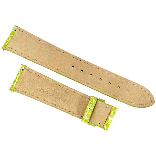 Hadley Roma 21 MM Lime Green Alligator Leather Strap - 546x546 Image #2