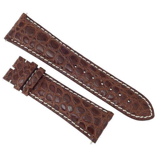 Hadley Roma 24 MM Matte Brown Alligator Leather Strap - 546x546