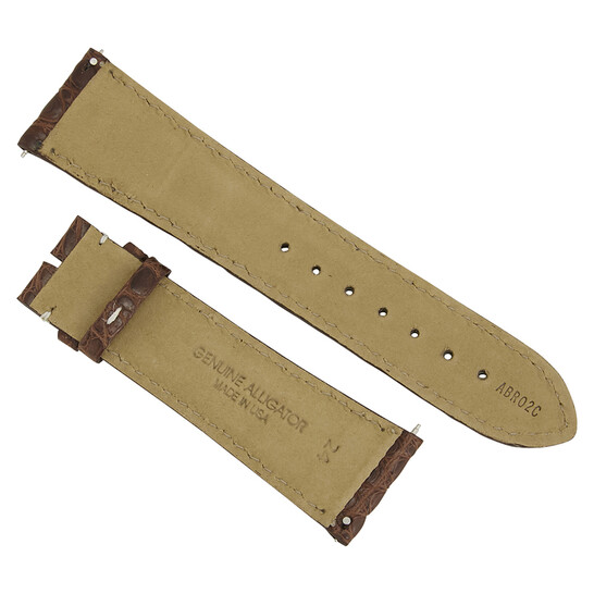 Hadley Roma 24 MM Matte Brown Alligator Leather Strap - 546x546 Image #2