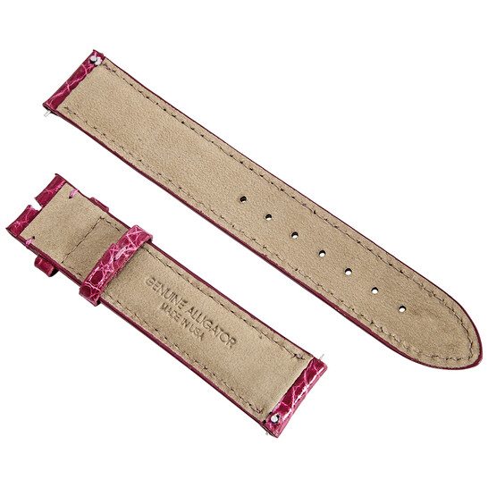 Hadley Roma Hot Pink 19 MM Alligator Leather Strap - 546x546 Image #2