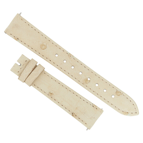 Hadley Roma Ivory 16 MM Ostrich Leather Strap - 546x546