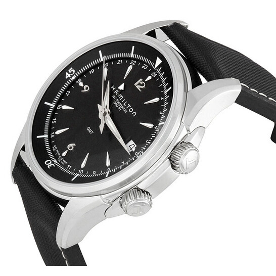 Hamilton Jazzmaster GMT Traveler Black Dial Stainless Steel Men's Watch  H32615835
