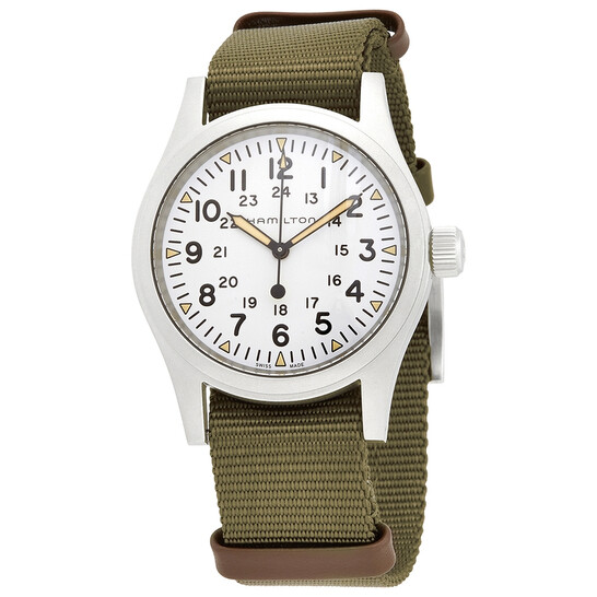 Hamilton Khaki Field Mechanical White Dial Men's Watch