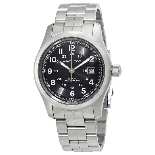 Hamilton Watch 42mm Men's Black X Silver 400-052125 HAMILTON Khaki Field Murph 42mm Automatic Black Dial Men main image 4