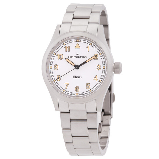 HAMILTON アナログクォーツ腕時計 ホワイト Hamilton Khaki Field Quartz White Dial Watch H69401110