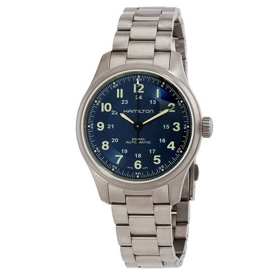 Hamilton Khaki Field Titanium Automatic Blue Dial Men's