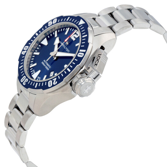 Hamilton Khaki Navy Frogman Automatic Blue Dial Men's Watch H77705145 - 546x546 Image #2