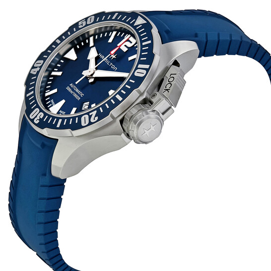 guguyamaguオープンウォーター H77705345 オートマチック Khaki Navy Frogman Auto - Dial color:Blue - H77705345