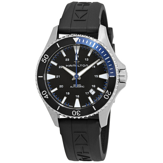 Hamilton Khaki Navy Scuba Automatic Black Dial Batman Bezel Men's