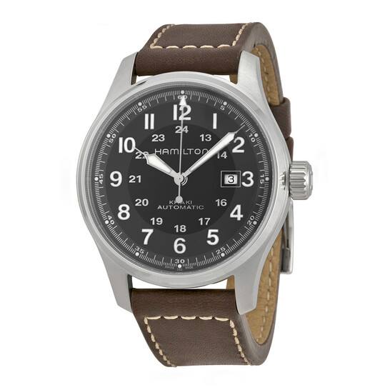 Hamilton Khaki Officers Automatic Black Dial Men's Watch