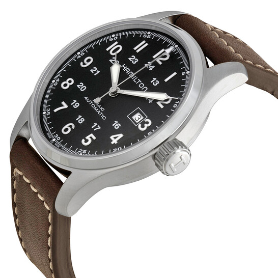Hamilton Khaki Officers Automatic Black Dial Men's Watch