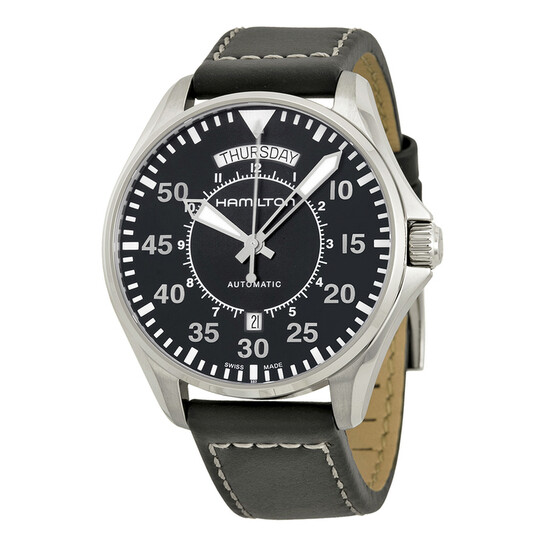 Hamilton Khaki Pilot Automatic Black Dial Men's Watch H64615735 - 546x546