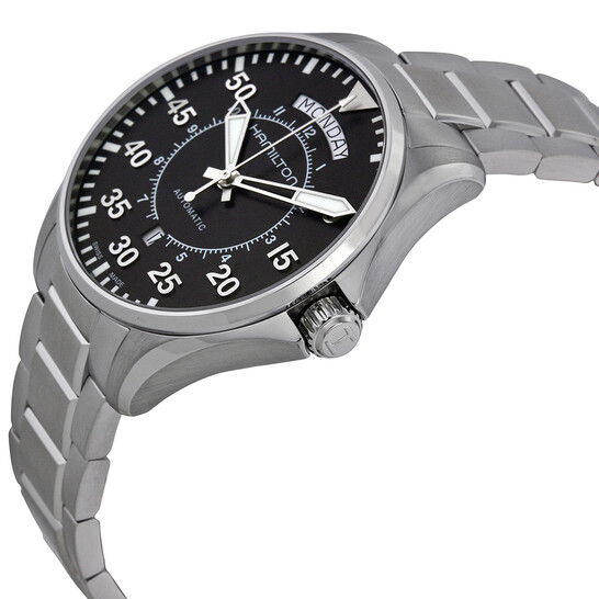 Hamilton Pilot Day Date Automatic Black Dial Men's Watch H64615135 - 546x546 Image #2