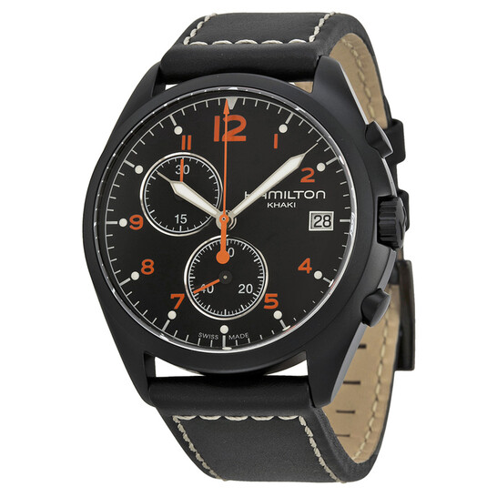 Hamilton HamiltonPilot Pioneer Chronograph Black Dial Men's Watch H76582733